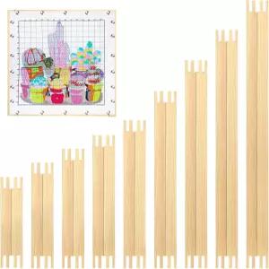 브리우디 18 세트 9 사이즈 니들포인트 스트레처 바 자수 스티치 프레임 액세서리 번들 공예용 나무 캔버스