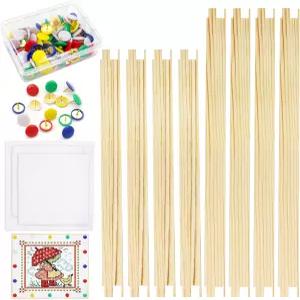 Nyuemystory 8 PCS 니들포인트 스트레처 바 2 사이즈6 및 인치 나무 자수 크로스 스티치 바늘 공예를 위한