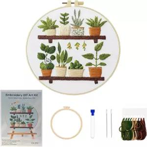 초보자를 위한 CZFSWT 자수 키트 니들포인트 초보자 수공예 애호가에게 적합한 크로스 스티치