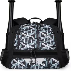 텐플라이 유소년 야구 가방 소프트볼용 배트 백팩 신발 수납공간이 있는 티볼 장비 및