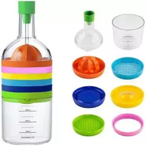 주방 도구 병 8 in 1 세트 깔때기 주스기 레몬 압착기 향신료 강판 매셔 치즈 분리기 계량컵 캔 오프너