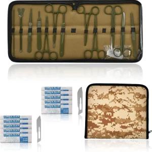 OdontoMed2011 학생 키트 응급 처치 24개 고급 실험실 해부학 및 생물학 수의 식물학 스테인리스 스틸 기구