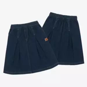 [매장판] 노스페이스 키즈 여아 데님 블루릿지 플리츠 스커트 캐주얼 코디 인디고 NK6N