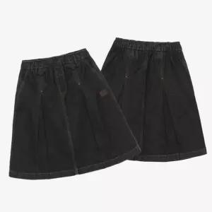 [매장판] 노스페이스 키즈 여아 블루릿지 플리츠 데님 스커트 캐주얼 코디 다크 그레이 NK6N