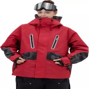 스노우버브 여성 남성 글로우 반사 카모 스노우 재킷 방수 단열 스키 코트 후드가 달린 스노보드 산악