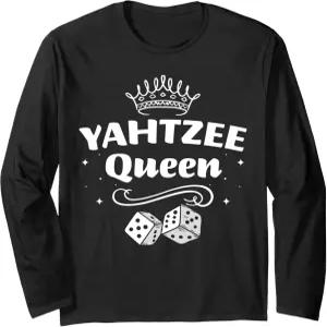 야치 퀸 게임 나이트 주사위 긴팔 티셔츠