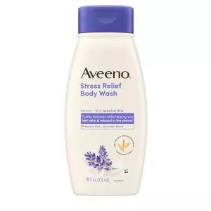 민감한 피부를 위한 영양이 풍부한 귀리와 라벤더 향이 함유된 아베노 스트레스 해소 바디 워시 부드럽게