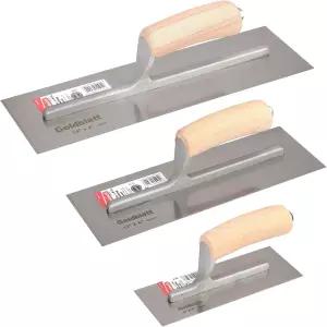 골드블랫 3피스 드라이월 트롤 탄소강 마감 석조 세트에는 14인치 x 4인치 12인치 8인치 3인치 경량 목재