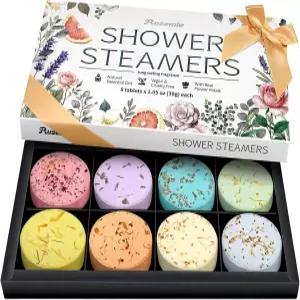 샤워 스티머 아로마테라피 생일 선물 엄마 아내를 위한 8팩 발렌타인데이 에센셜 오일 폭탄 셀프 케어