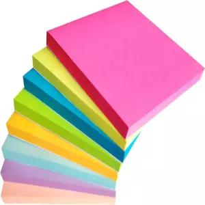 스티키 노트 3x3 인치패드 8개/팩 8개의 밝은 색상 벌크 패드 가정용 오피스텔용으로 쉽게 게시 가능 총