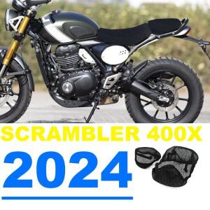 스크램블러 400 X용 쿠션 나일론 시트 마모 방지 3D 보호 X 바이크 오토바이용 에어플로우 커버