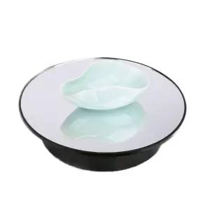 빙수 회전판 자동 돌림판 연결 생수 통 보석 전시 빙수기 벨벳 미러 바닥 디스플레이