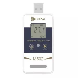 M502 온도 데이터 로거 USB 온도/습도 기록기PDF 및 재사용 가능 냉장고 기록 온도계 14400점 높은