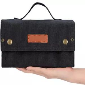 여행용 향신료 키트 10개의 병이 든 휴대용 가방 캔버스 조미료 보관 정리함 미니 병 홀더 캠핑용 바비큐용