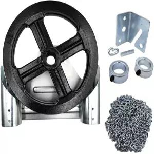 LAJIAOZ 차고 도어 체인 호이스트 1 축소 구동 롤업 및 잭샤프트 오픈을 위한 4000 직접 헤비 듀티