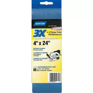 노턴 4 x 24인치 프로샌드 천 휴대용 벨트 50 그릿 R831 ZA 팩 2개