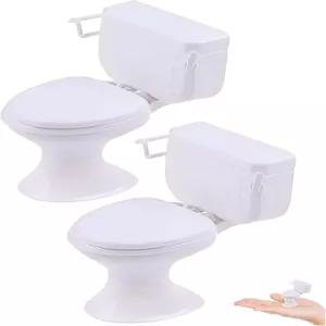 2개의 흰색 플라스틱 장식 1 12 집 화장실 욕실 가구 미니 케이크 액세서리 인형의