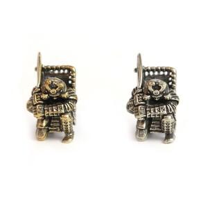 브로드 소드 사무라이 EDC 황동 칼 비즈 매는 밧줄 펜던트 야외 도구 DIY Paracord 짠 팔찌 매력 액세서리