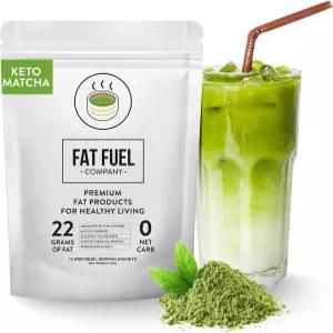 FAT FUEL 케토 말차 22g 프리미엄 지방 - 그라스 페드 버터 MCT 오일 코코넛 레드몬드 리얼 솔트 포함