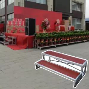 접이식 합창단 무대 라이저 플랫폼 기반 금속 미끄럼 방지 휴대용 다층 홈 시어터 시트 조절 가능한 2/3