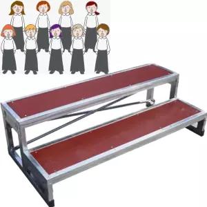 접이식 합창 계단 무대 라이저 플랫폼 기반 금속 미끄럼 방지 휴대용 다단계 홈 시어터 시트 노래 및