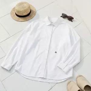 여성 편안한 일상복 내추럴 자수 면 티셔츠