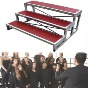 접이식 합창단 무대 라이저 플랫폼 기반 금속 미끄럼 방지 휴대용 멀티 레벨 홈 시어터 시트 - 학교 교회