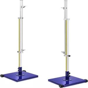 타즈두리안 1쌍 공식 경기 육상 높이뛰기 기준 28피트 조절 가능 1/4인치 간격 16인치 롤어웨이 베이스