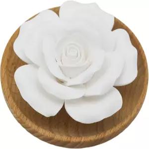 OYWOBET 수제 플라워 로즈 세라믹 에센셜 오일 미니 디퓨저 비전기 수동 아로마테라피