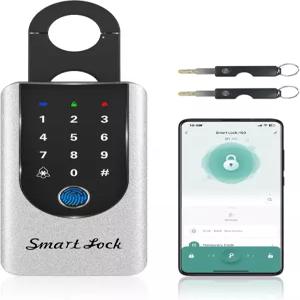 메두노르 지문 열쇠 상자 블루투스 기능이 있는 스마트 자물쇠 비밀번호 초인종 날씨 방지 기능 주택