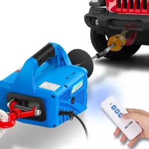 NEWTRY 1100파운드 무선 리모컨 포함 전기 호이스트 윈치 110볼트 휴대용 전원 16피트/분