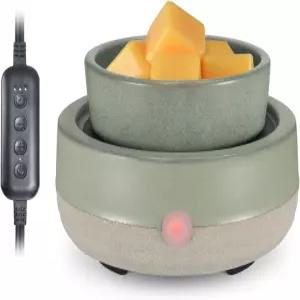 타이머 세라믹 전기 왁스를 사용한 캔들 왁스 멜트 워머 4-in-1 오일 버너 온도 조절이 가능한 양키 큰 병