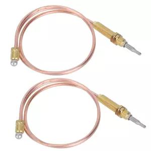 2Pcs M8 스레드 열전대 프로브 로 보일러 및 온수기용 범용 벽난로 레인지 교체 키트 23.6인치