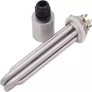 DERNORD 1-1/2인치 발열체 U형 전기 양조 온수 보일러 히터 NPT 남성 플랜지(208V 3000W)