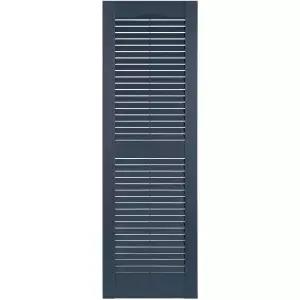 완벽한 셔터 프리미어 루버 외부 장식 15인치 x 39인치 베드포드 블루