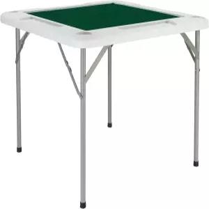 펙모어 35인치 접이식 마작 테이블 컵 홀더 및 칩 홈이 있는 4인용 카드 게임 블랙잭용 휴대용 포커 도미노