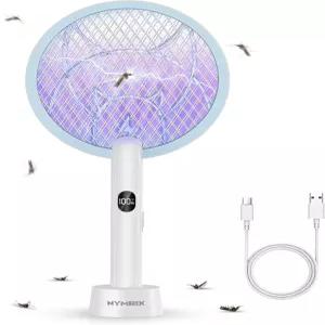 님릭스 일렉트릭 플라이 스웨터 라켓 2 in 1 모기장 재퍼 4100V 휴대용 모기 퇴치기 1800mAh 충전식 배터리