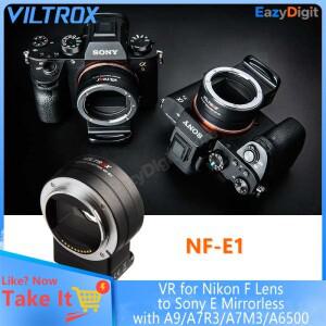 니콘 F 렌즈를 소니호환 E 미러리스 카메라(A9/A7R3/A7M3/A6500)에 연결하는 VILTROX NF-E1 자동 초점 어댑