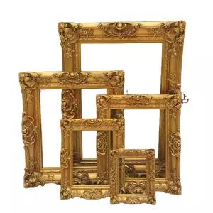 엔틱 단단한 대형액자프레임 사각 천둥 은색 액자틀 그레이