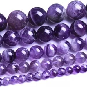 90pcs Adabele 내추럴 밴딩 보라색 자수정 크리스탈 힐링 보석 4mm 작은 원형 구슬 스페이서 GY314