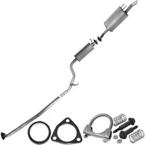 북동부 배기 스테인리스 스틸 중간 파이프 공진기 및 머플러 시스템 키트 혼다 시빅 20122015 1.8L 호환