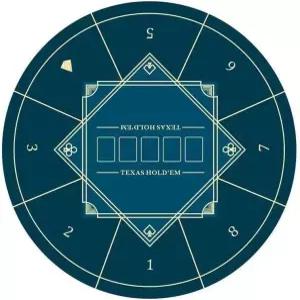 포커 마작 도미노 브리지 앤 보드 게임용 펠트 카드 게임 테이블 커버 47인치 탄성 테이블보 파란색