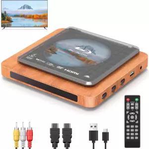 2025 HDMI 케이블 및 리모컨 돌비 오디오 1080P 블루레이 플레이어 A1 모든 DVDPAL 재생 USB 레트로 디자인