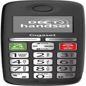 기가셋 E295H 무선 빅 버튼 전화용 추가 핸드셋 독일산 2 디스플레이 고대비 초대형 키 간편한 사용성