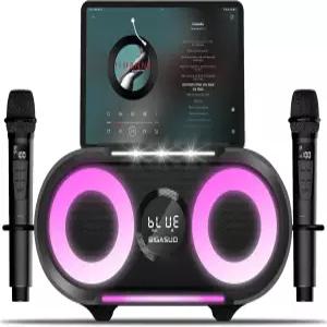 휴대용 블루투스 노래 PA 스피커 시스템과 홈 파티 결혼식 야외용 UHF 무선 마이크 2개를 갖춘 풍부한 딥