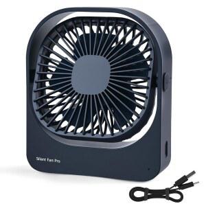 모틴힐 휴대용 책상 선풍기 360 USB 데코 무선 소형 책상용 크루즈 대용량 초조용 3단 회전 개인 사무실 블루 충전식 필수품 여행용