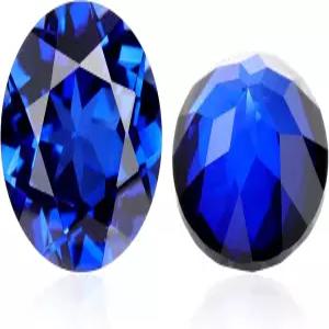 로열 블루 합성 사파이어 루즈 보석 제작용 원형 컷 코룬덤 스톤 5mm11mm1pc