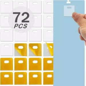 Smatageee36세트/72개 투명 수직 블라인드 수리 탭 베인 세이버 클립 창문 음영 슬랫을 고정하기 위한 교체