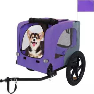 범용 반려견 자전거 트레일러 화물 소형견을 위한 퀵 릴리스 휠이 장착된 반려동물 캐리어 66파운드 내부