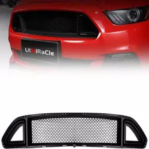 라이트미라클 그릴 가드 메시 프론트 범퍼 어퍼 후드 1517 머스탱 GT 에코부스트 블랙과 호환 가능